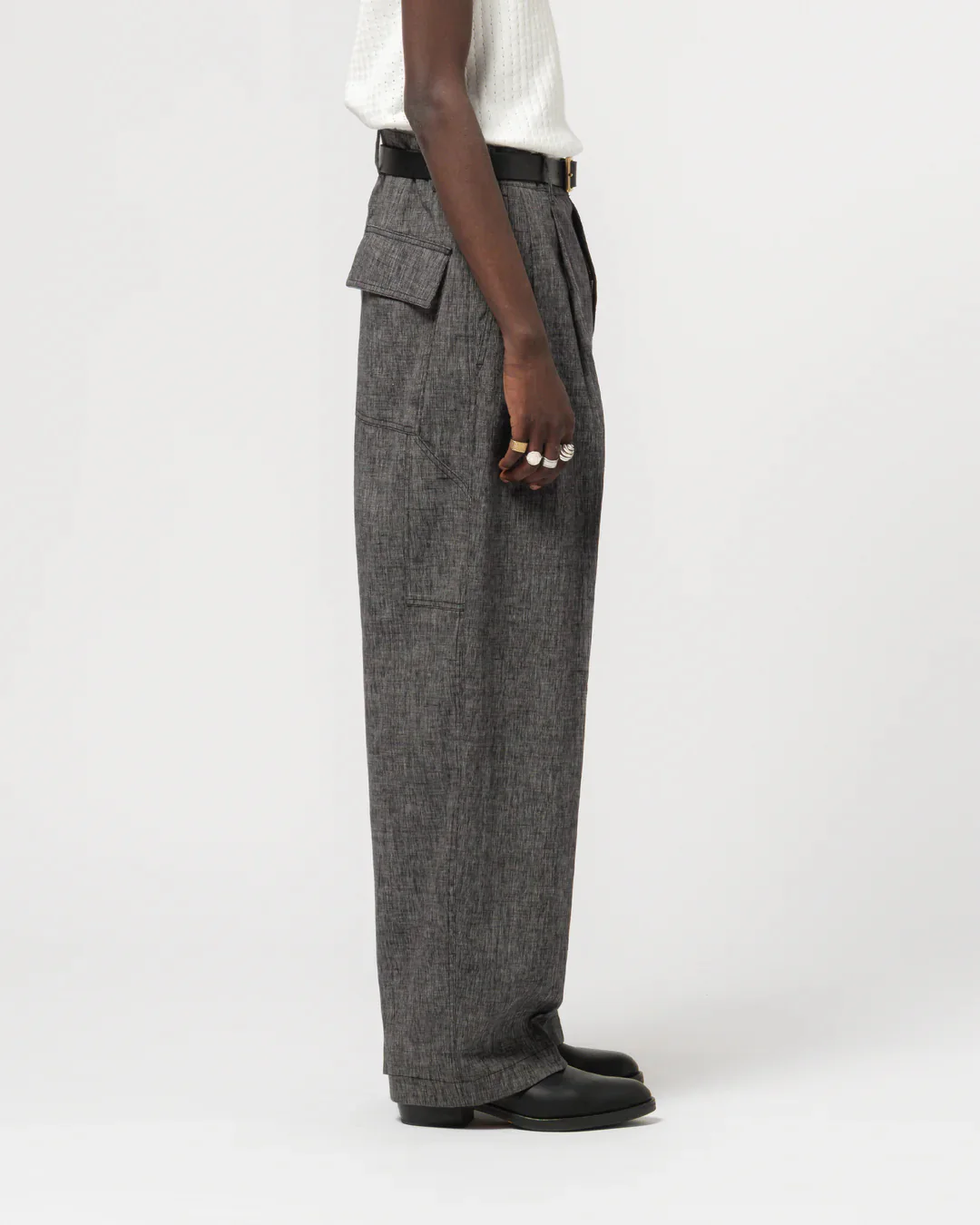 EAT DUST AMBASSADOR PANTS - GIORGIO COTTON - ASPHALT - Image 9