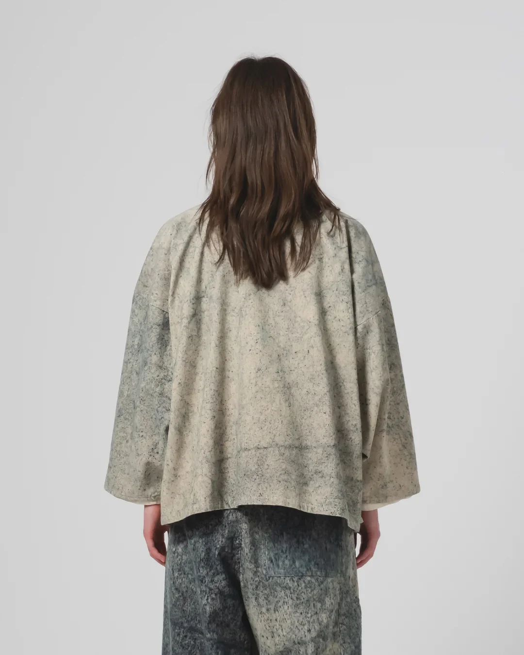 EAT DUST KIMONO - FELINO CORD - BEIGE/ INK - Image 7