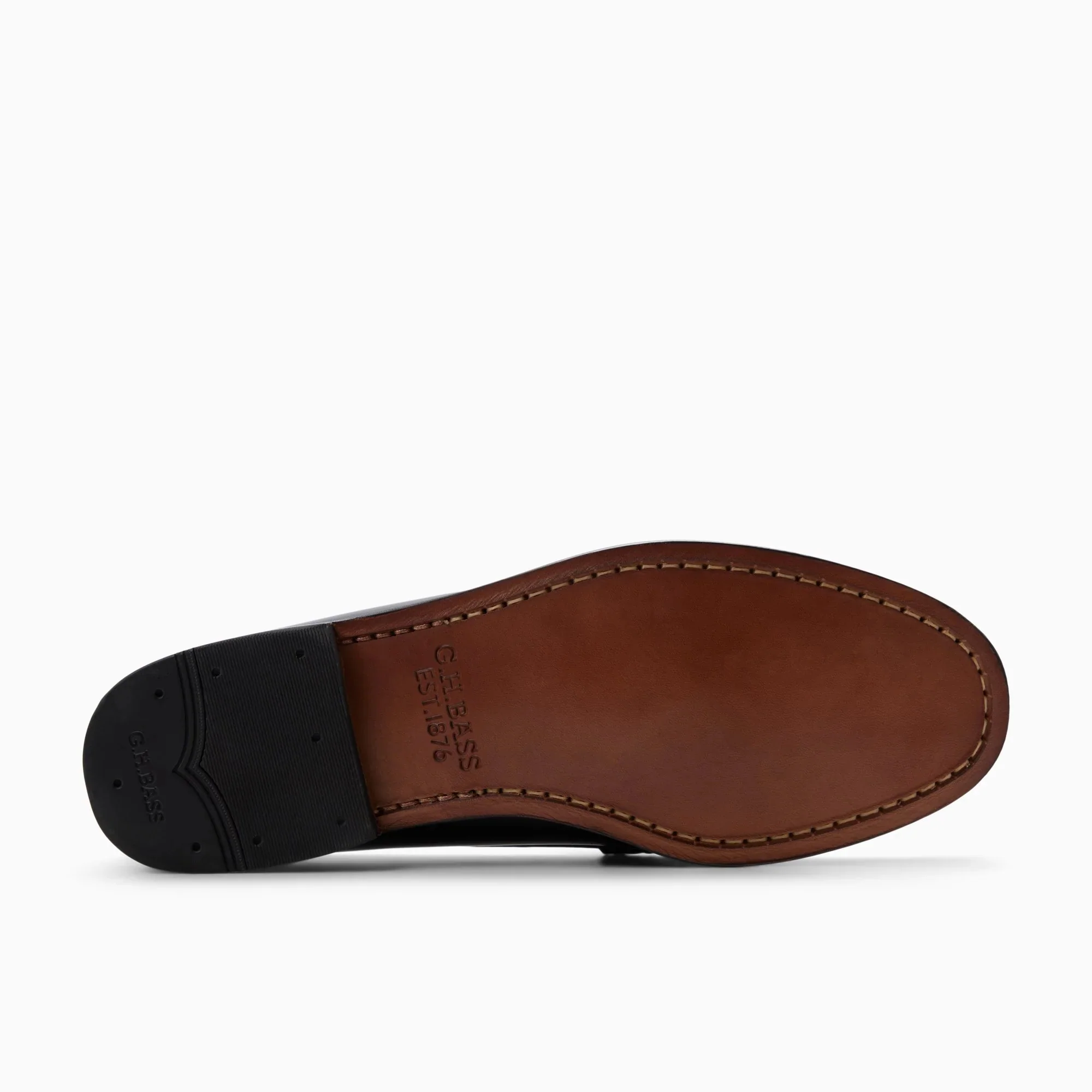G. H. BASS - WEEJUN LARSON MOC PENNY LOAFER - BLACK LEATHER - Image 5
