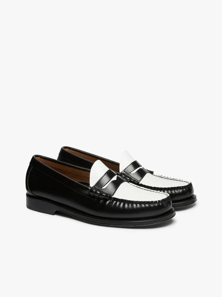 G. H. BASS - WEEJUN WOMEN'S PENNY - BLACK/ WHITE - Image 3