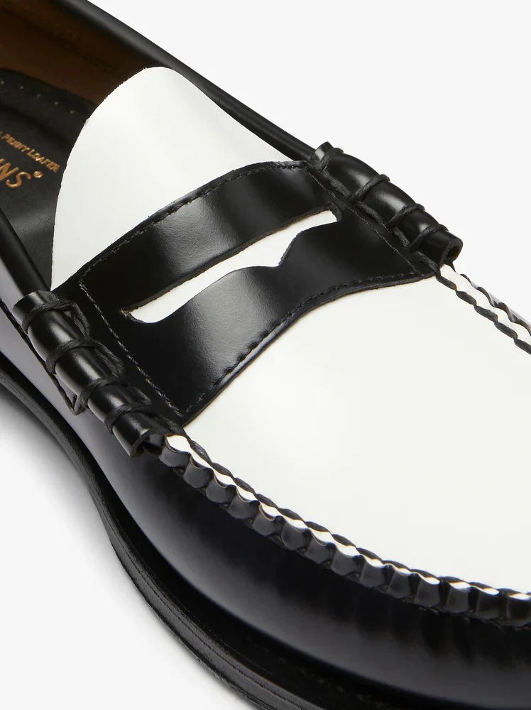 G. H. BASS - WEEJUN WOMEN'S PENNY - BLACK/ WHITE - Image 4