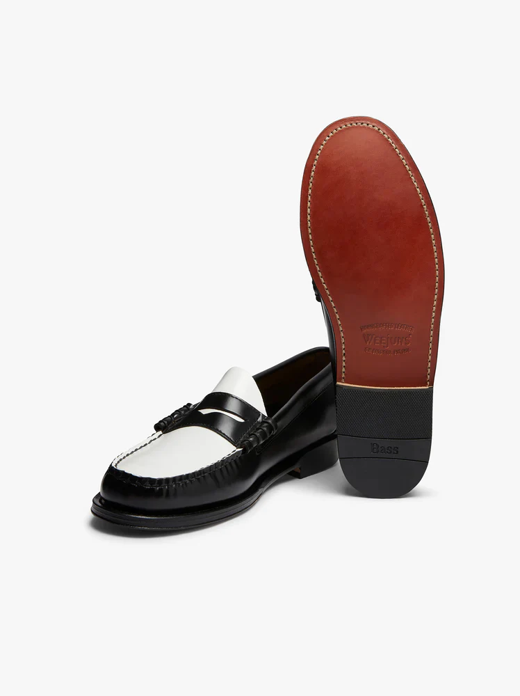 G. H. BASS - WEEJUN WOMEN'S PENNY - BLACK/ WHITE - Image 5