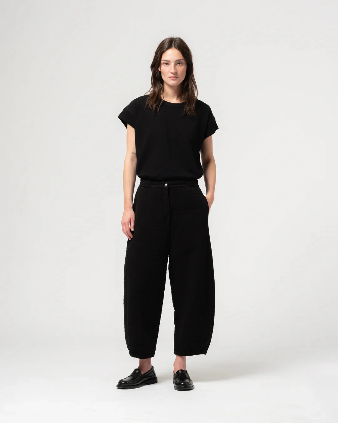 GIRLS OF DUST KARATE PANTS - SASHIKO COTTON - BLACK - Image 2