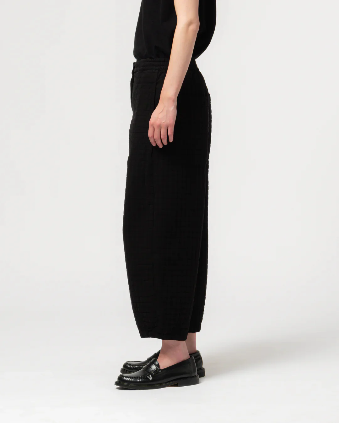 GIRLS OF DUST KARATE PANTS - SASHIKO COTTON - BLACK - Image 4