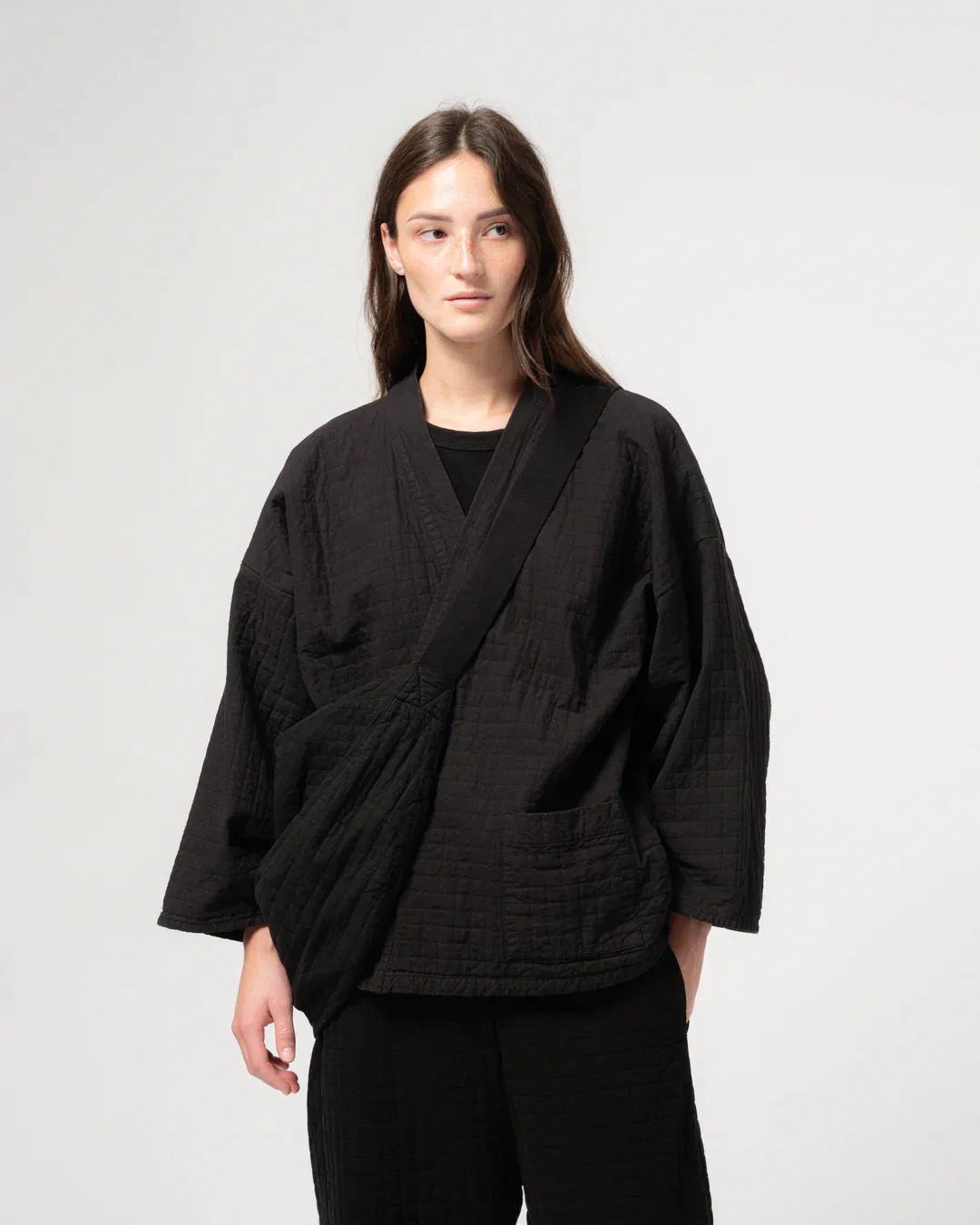 GIRLS OF DUST MOON BAG - SASHIKO COTTON - BLACK - Image 2