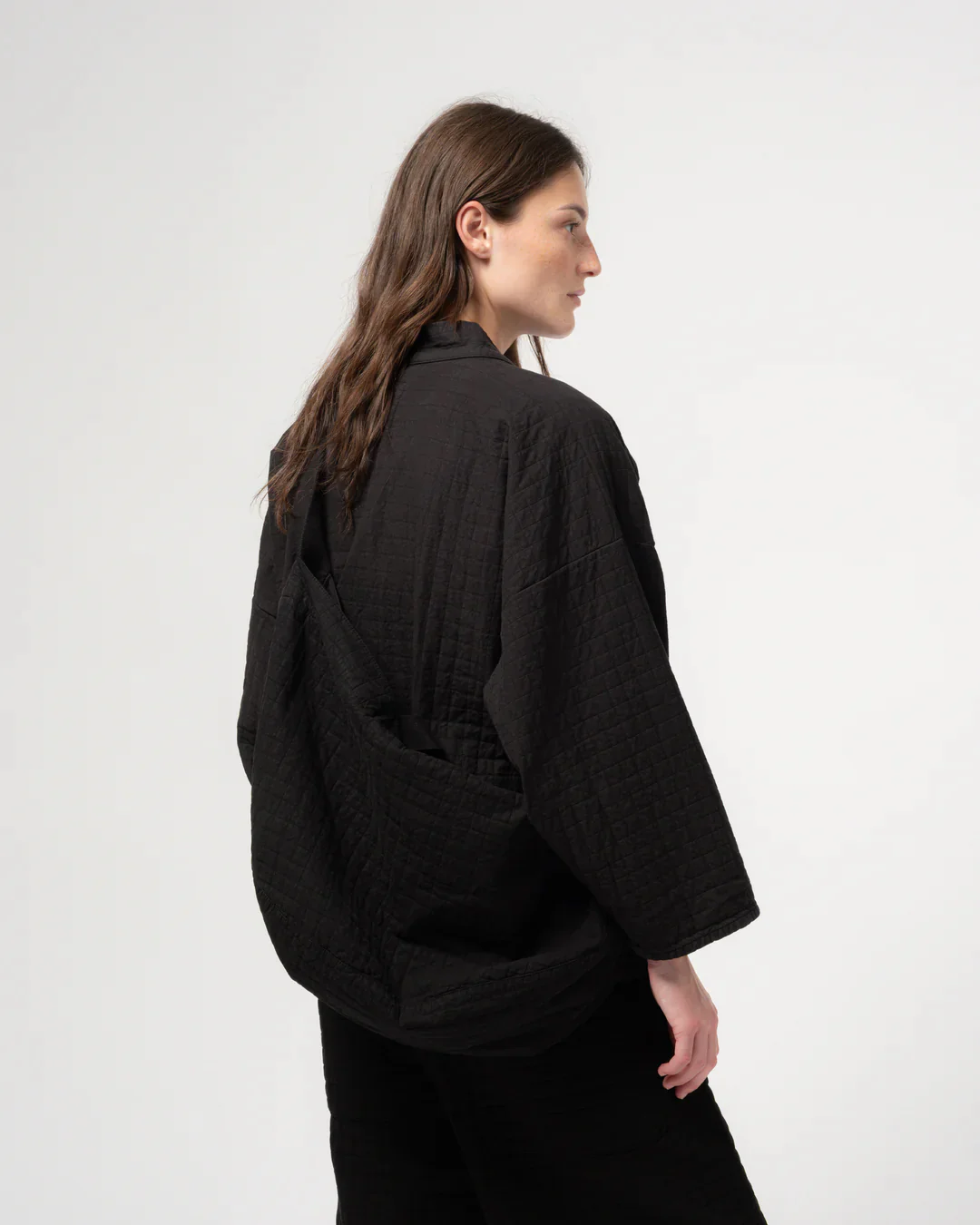 GIRLS OF DUST MOON BAG - SASHIKO COTTON - BLACK - Image 4