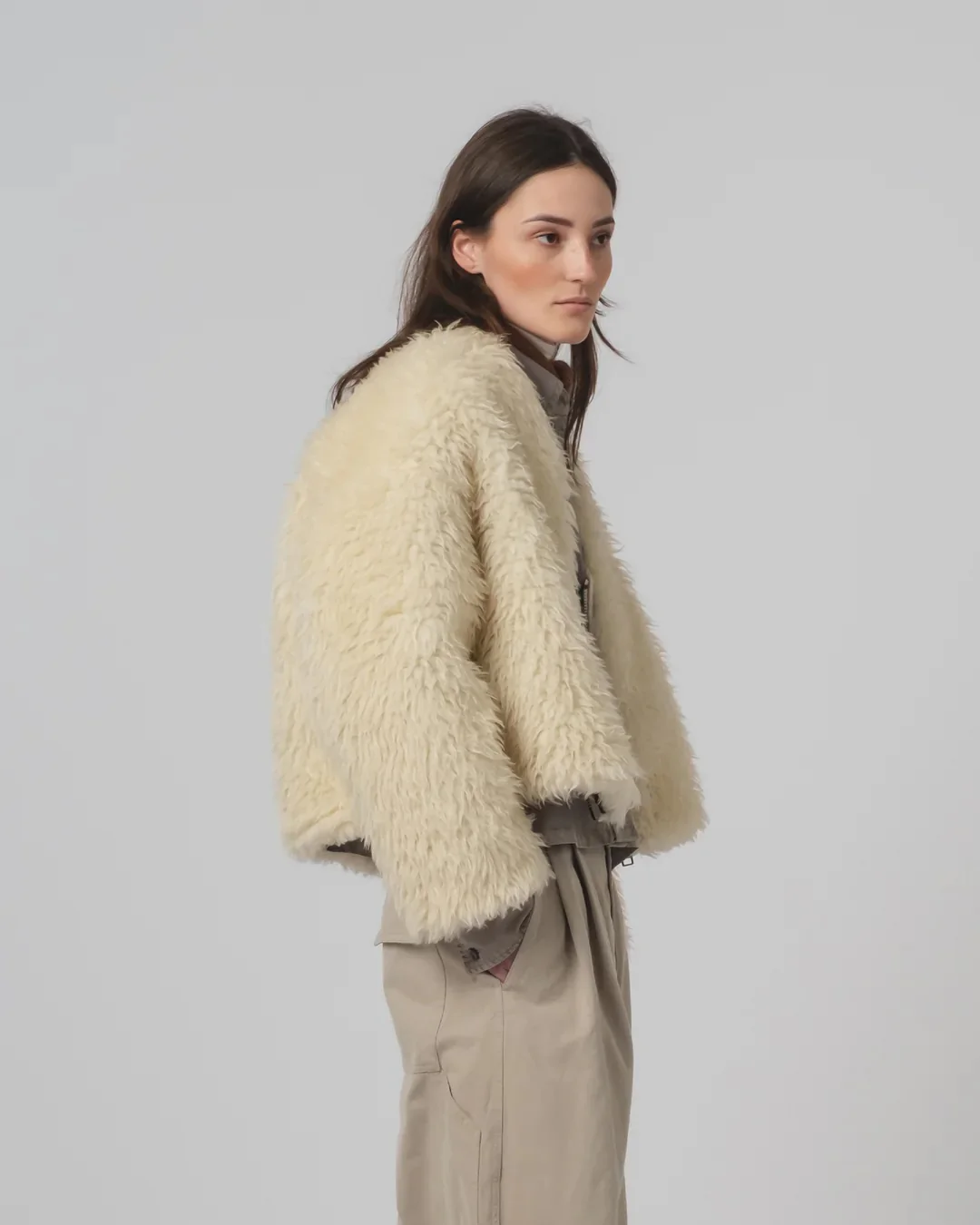 GIRLS OF DUST SHETLAND JACKET - ALASKA FLUFF - ECRU - Image 3