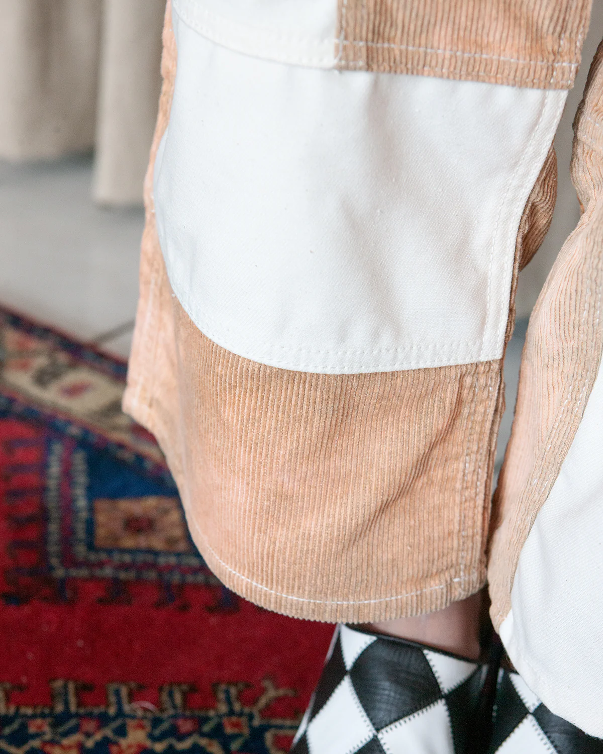 GOOD 'OL WHATS-HER-FACE by W'MENSWEAR FREEDOM FATIGUE TROUSER - CREAM CORDUROY - Image 4
