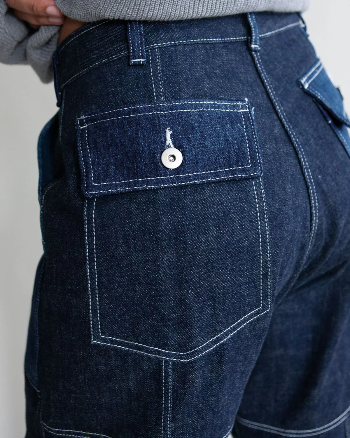 GOOD 'OL WHATS-HER-FACE by W'MENSWEAR FREEDOM FATIGUE TROUSER - DENIM - Image 4