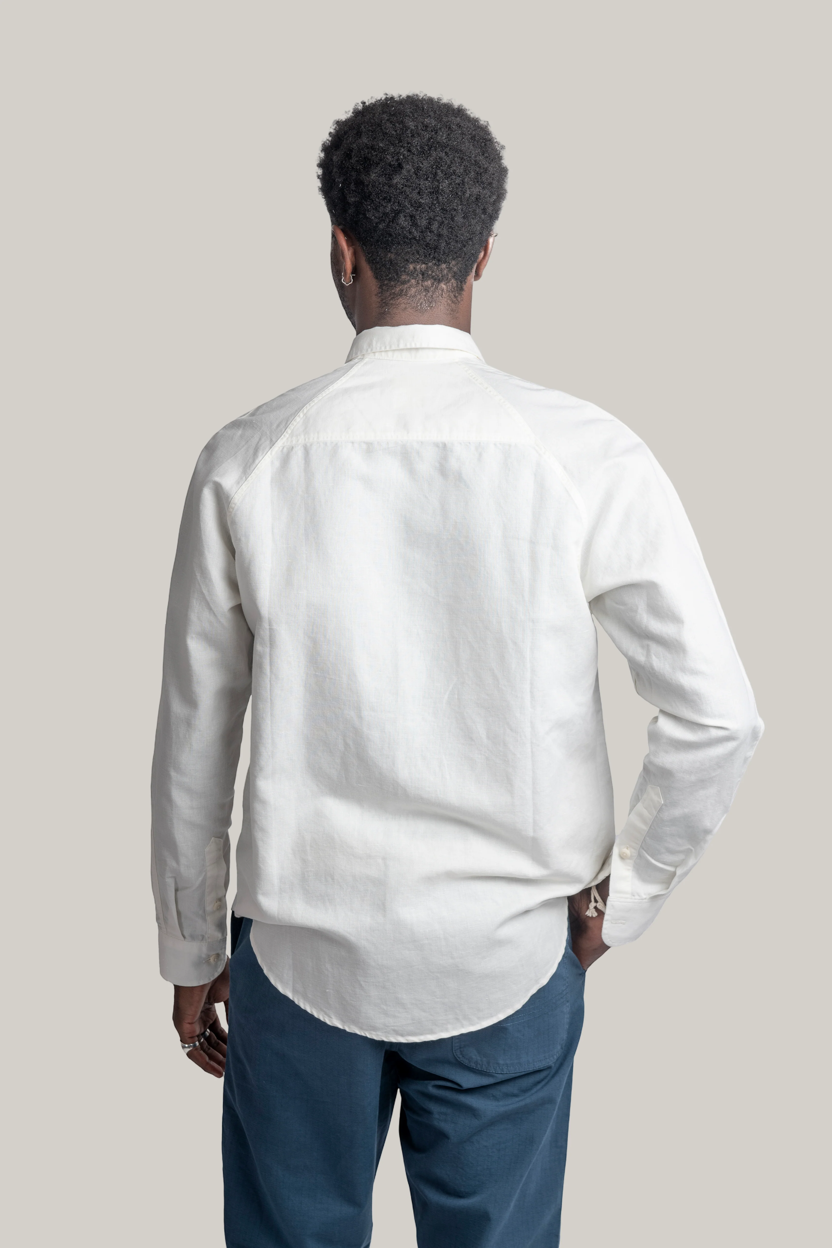 HEIMAT COTTON/ HEMP ARTIST SHIRT GD - WHITE - Image 5