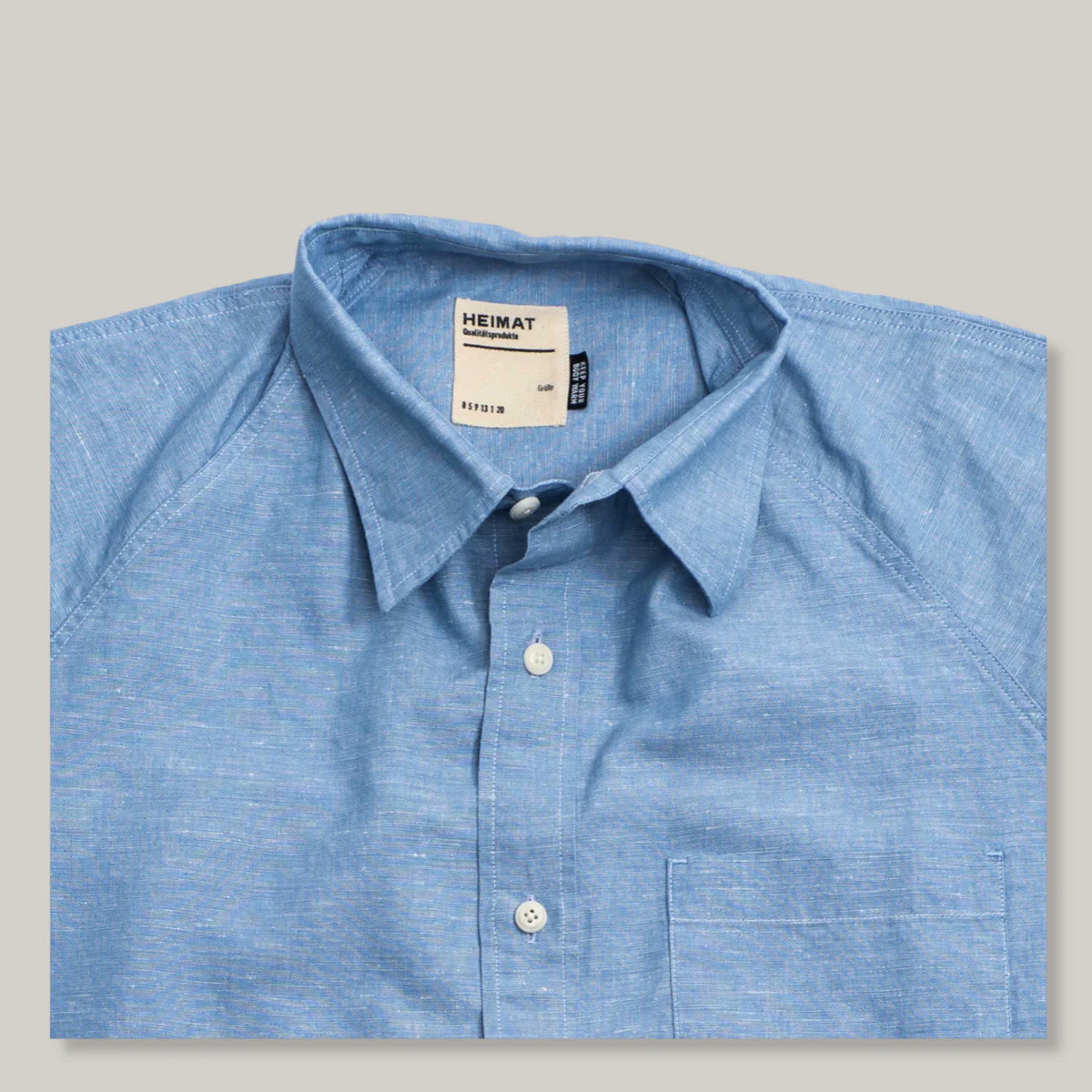HEIMAT COTTON/ HEMP ARTIST SHIRT - TRAIL BLUE - Image 4