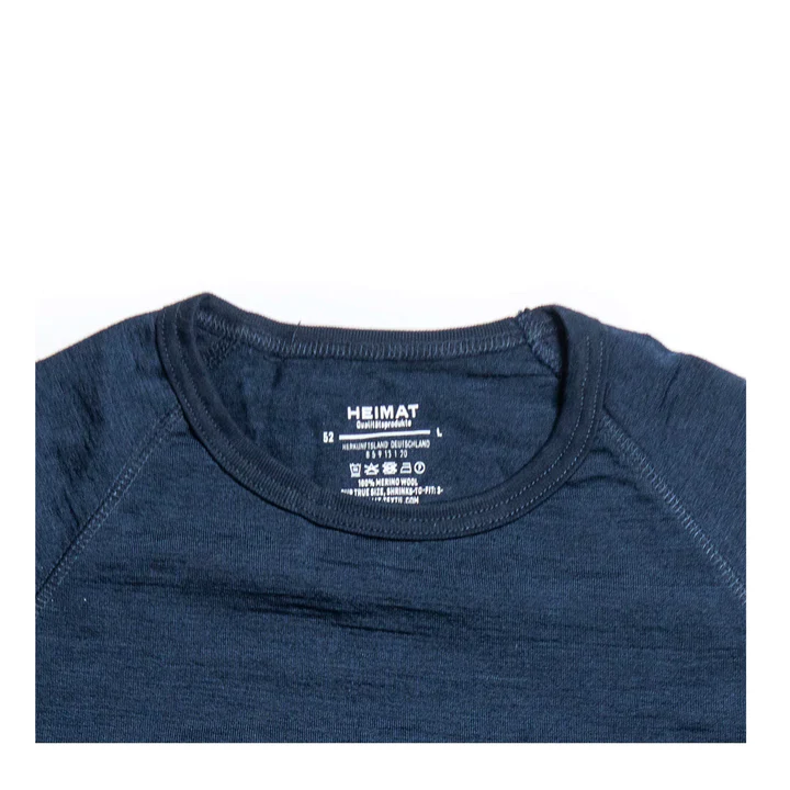 HEIMAT MERINO RAGLAN LONG SLEEVE TEE - INK - Image 3