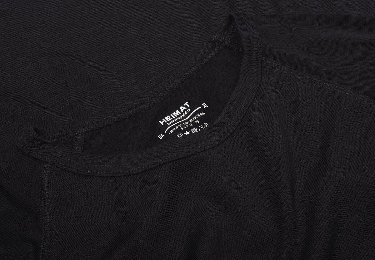HEIMAT MERINO RAGLAN LONG SLEEVE TEE - SCHWARZ - Image 4