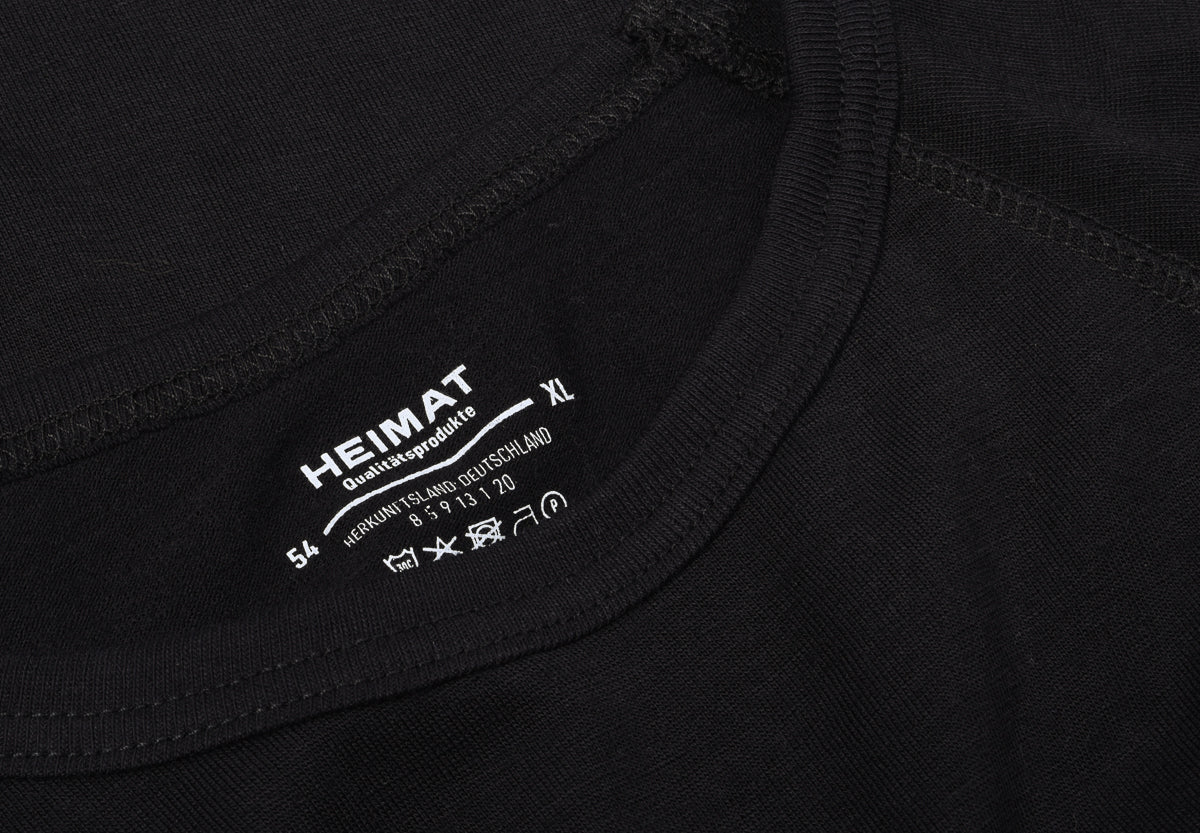 HEIMAT MERINO RAGLAN LONG SLEEVE TEE - SCHWARZ - Image 5