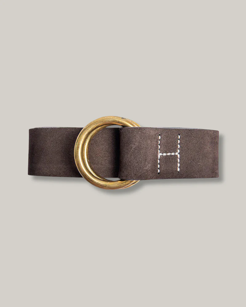 HEIMAT REGATTA BELT - ROUGH OUT LEATHER - WALNUT