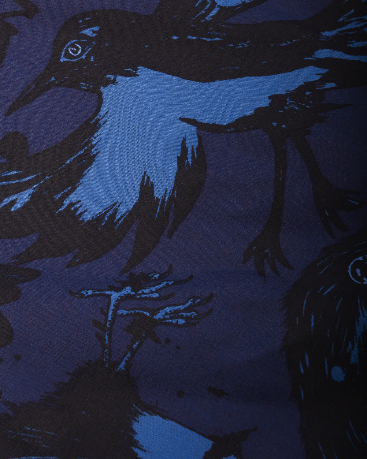 INDIGOFERA x RAGNAR PERSSON DEVIL'S BIRD BANDANA - BLUE/ BLACK - Image 3