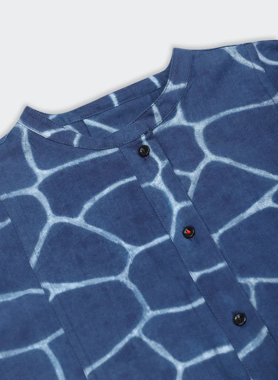 KARDO WOMEN'S EVA SHIBORI DRESS - INDIGO - Image 4