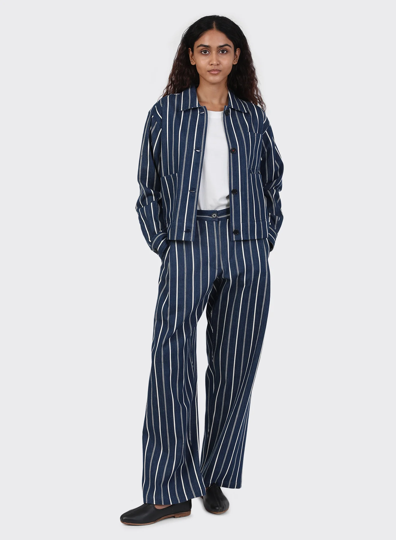 KARDO WOMEN'S RUMI JACKET - INDIGO STRIPE - Image 3
