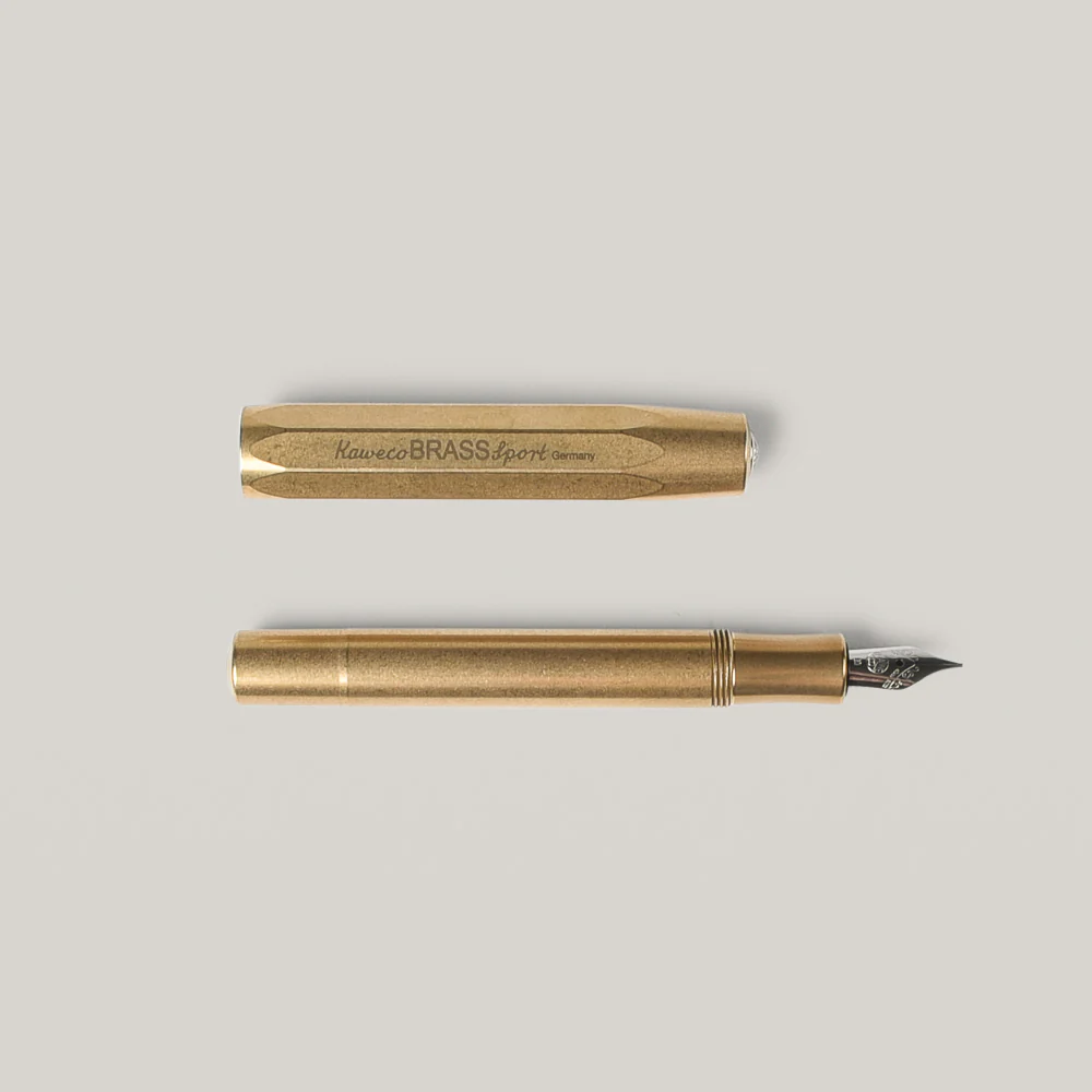 KAWECO BRASS SPORT FOUNTAIN PEN - MEDIUM - Image 4