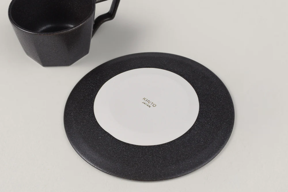 KINTO OCT CUP & SAUCER 80ML - BLACK - Image 4
