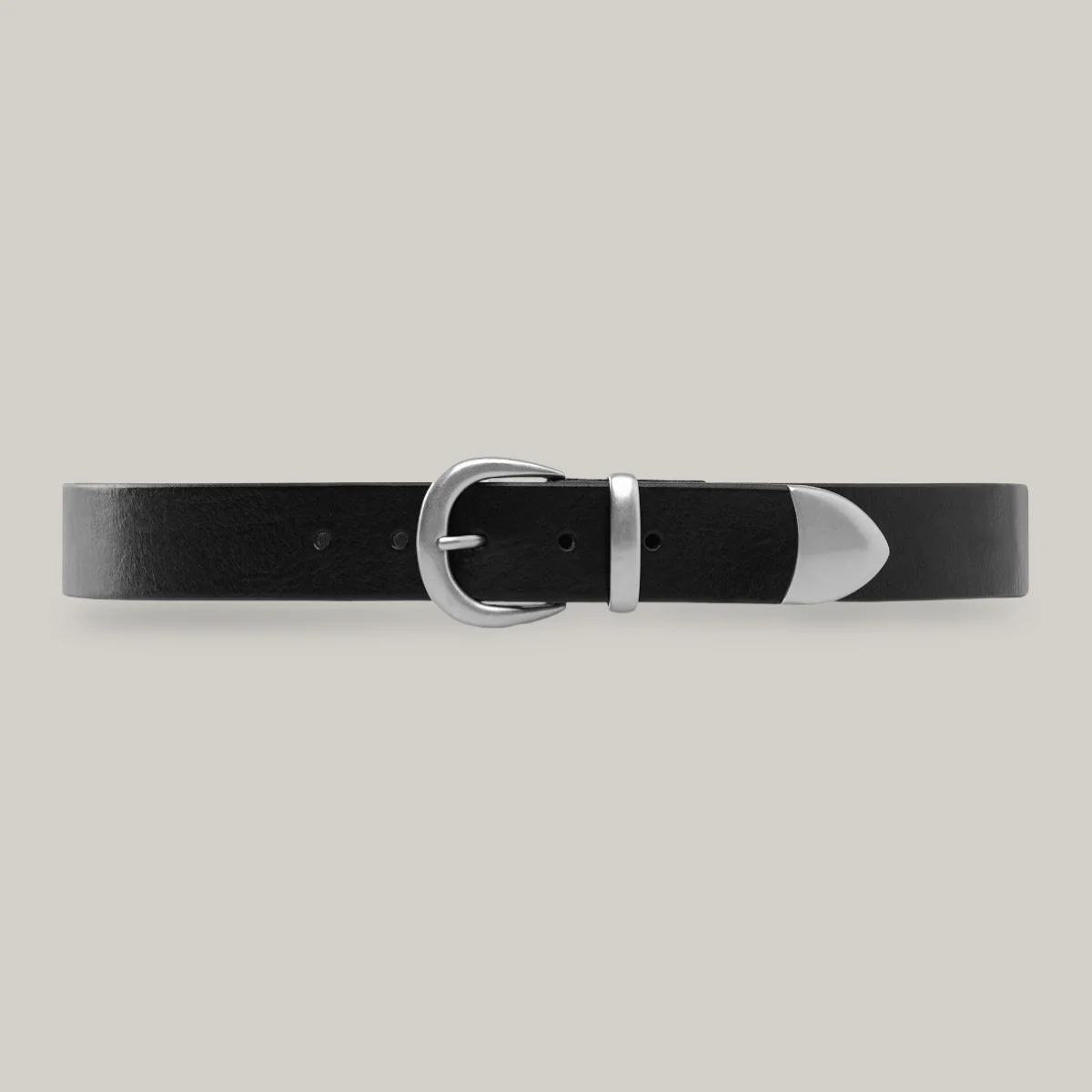 KNICKERBOCKER WESTERN BRIDLE LEATHER BELT - BLACK - Image 2
