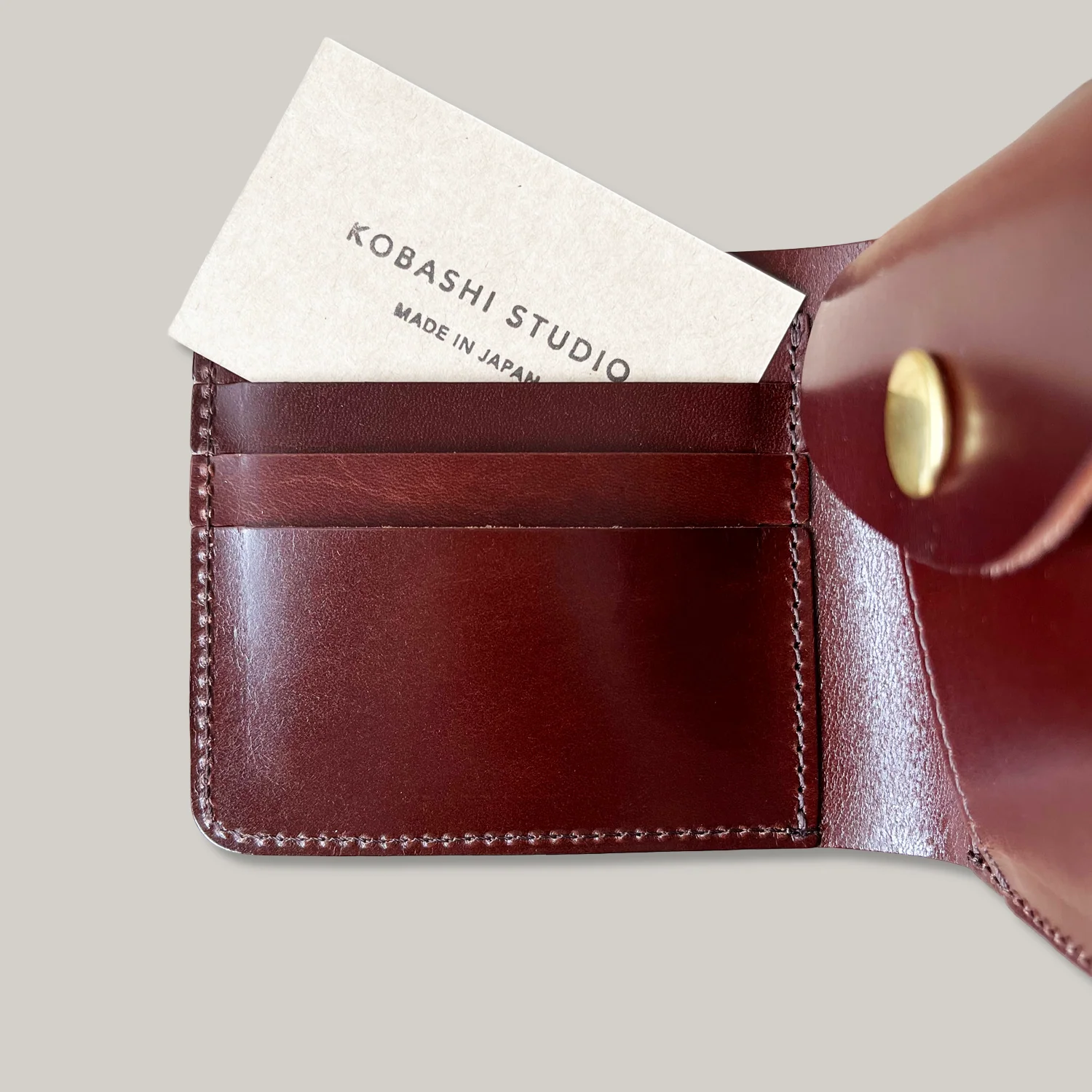 KOBASHI BILL FOLD WALLET - DARK BROWN - Image 3