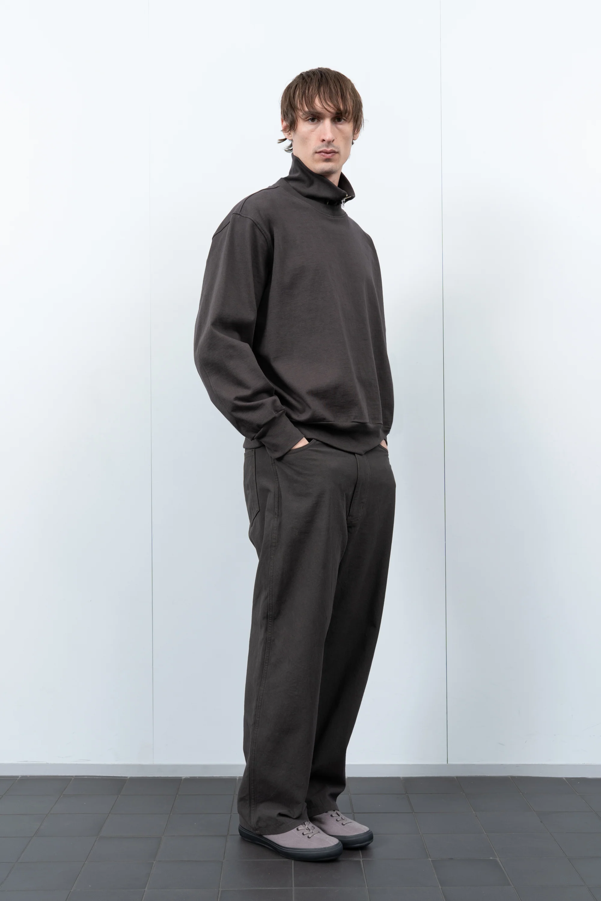 LADY WHITE CO. LAYERED 1/4 ZIP - PEWTER - Image 6