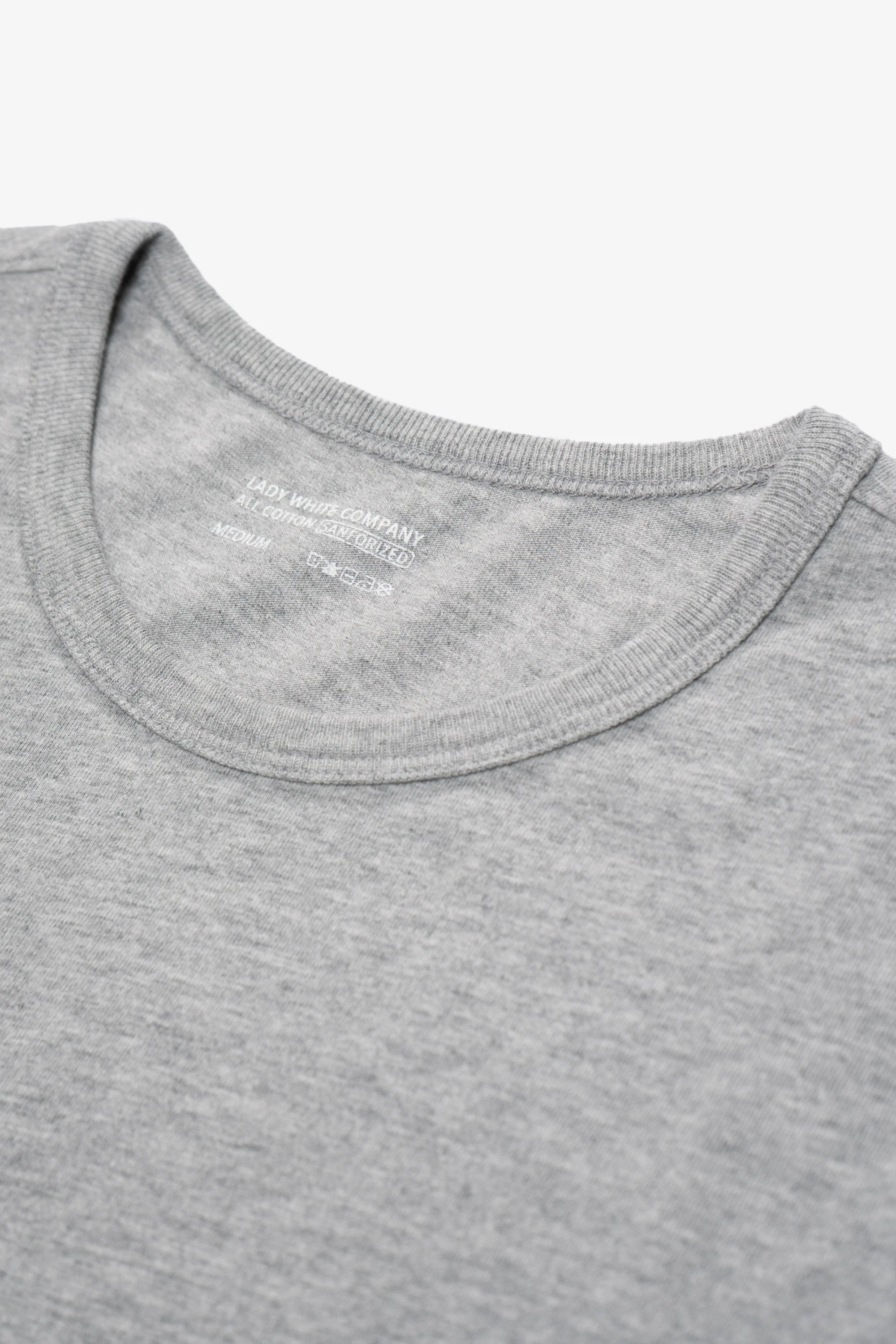 LADY WHITE CO. TEE 2 PACK - HEATHER GREY - Image 4