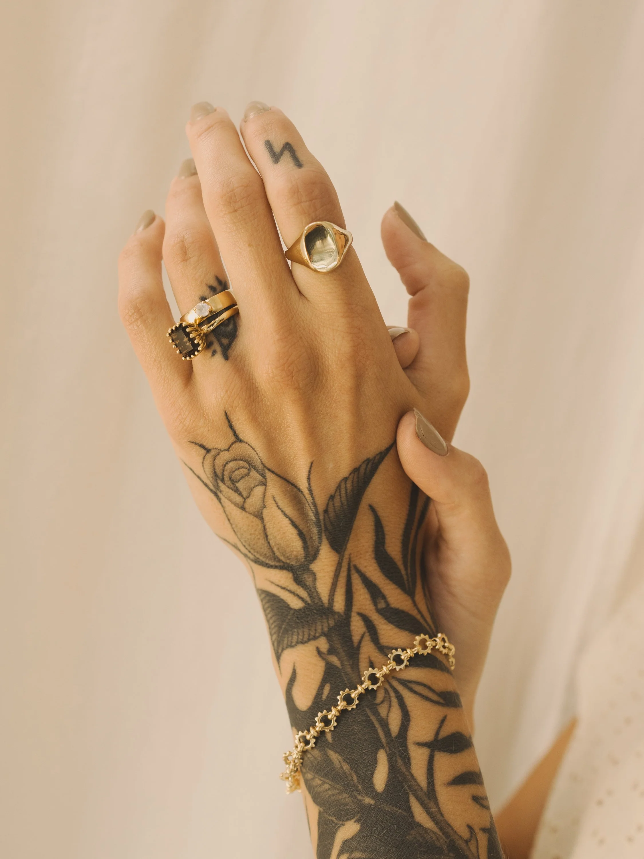 MEREWIF RAMONA GOLD RING  -  SMOKY TOPAZ - Image 4
