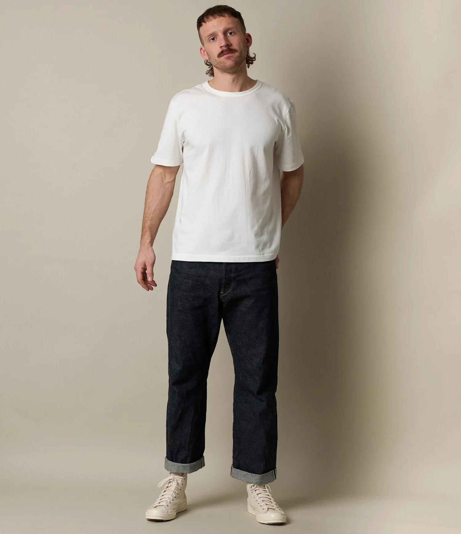 MERZ B. SCHWANEN 214 CREW NECK T-SHIRT RELAXED FIT - WHITE - Image 2