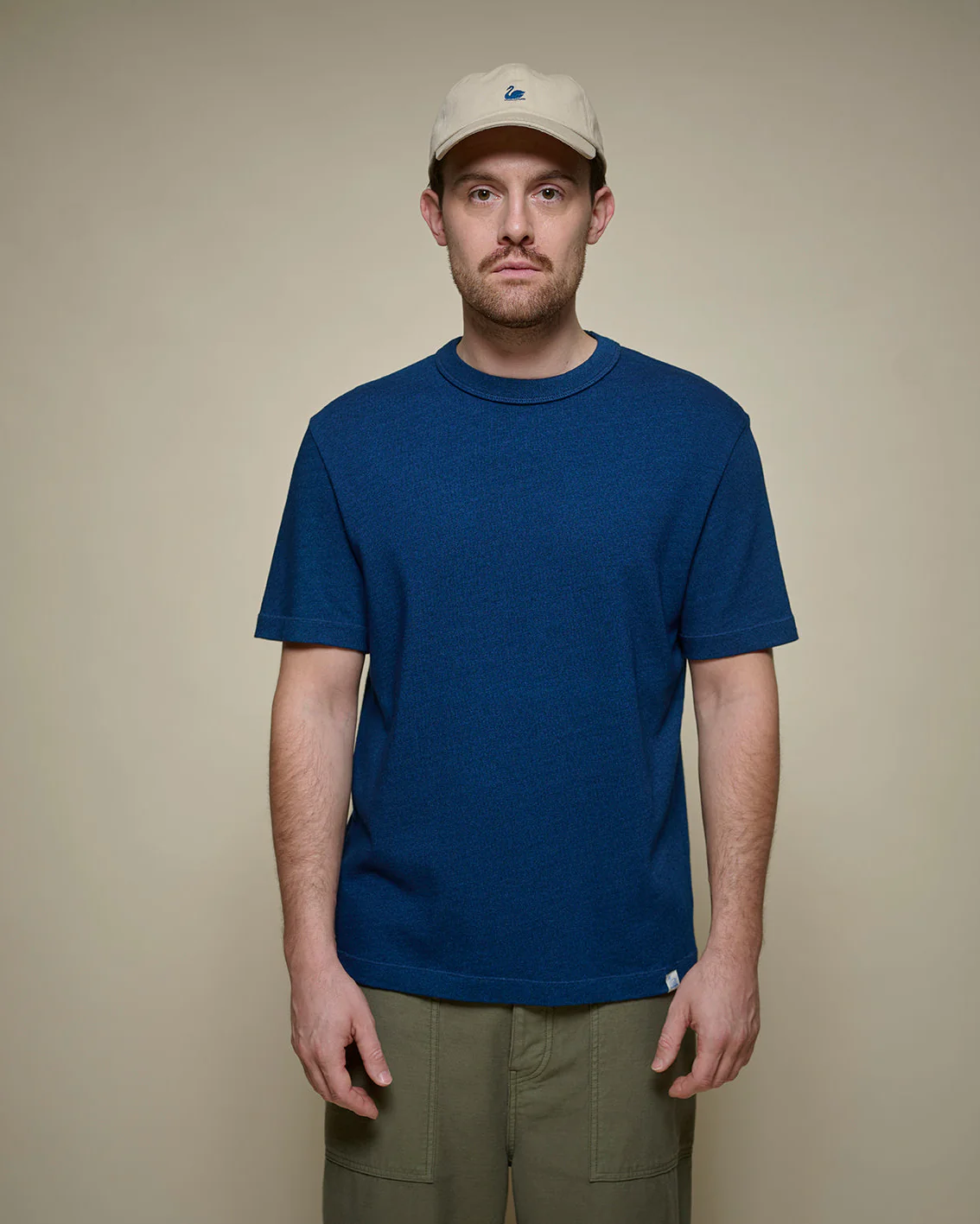 MERZ B. SCHWANEN MEN'S TEE03 T-SHIRT - INDIGO - Image 2