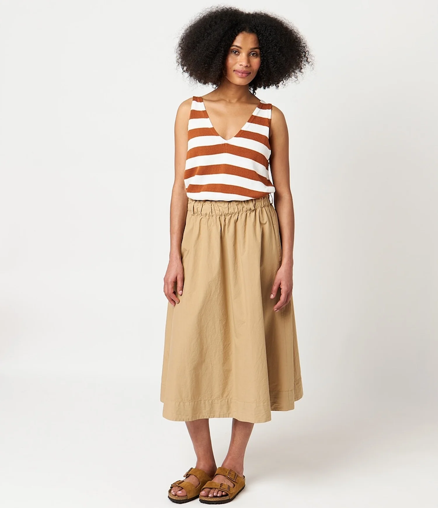 MERZ B. SCHWANEN SKIRT01 - KHAKI - Image 3