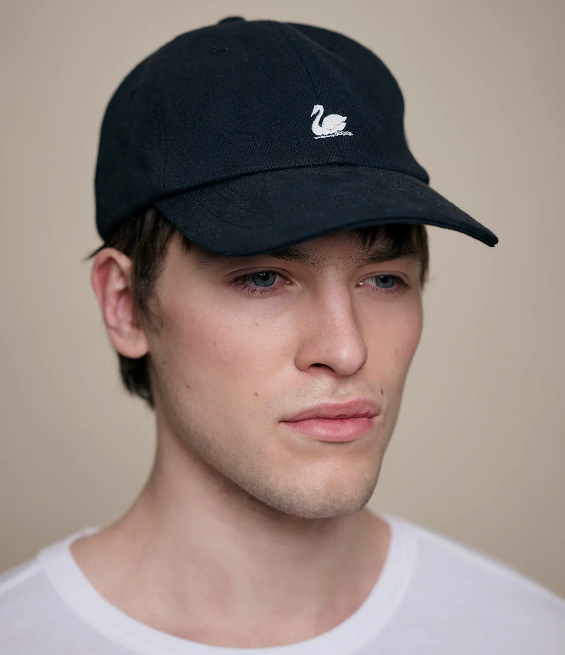 MERZ B. SCHWANEN SWAN LOGO CAP - DEEP BLACK - Image 6