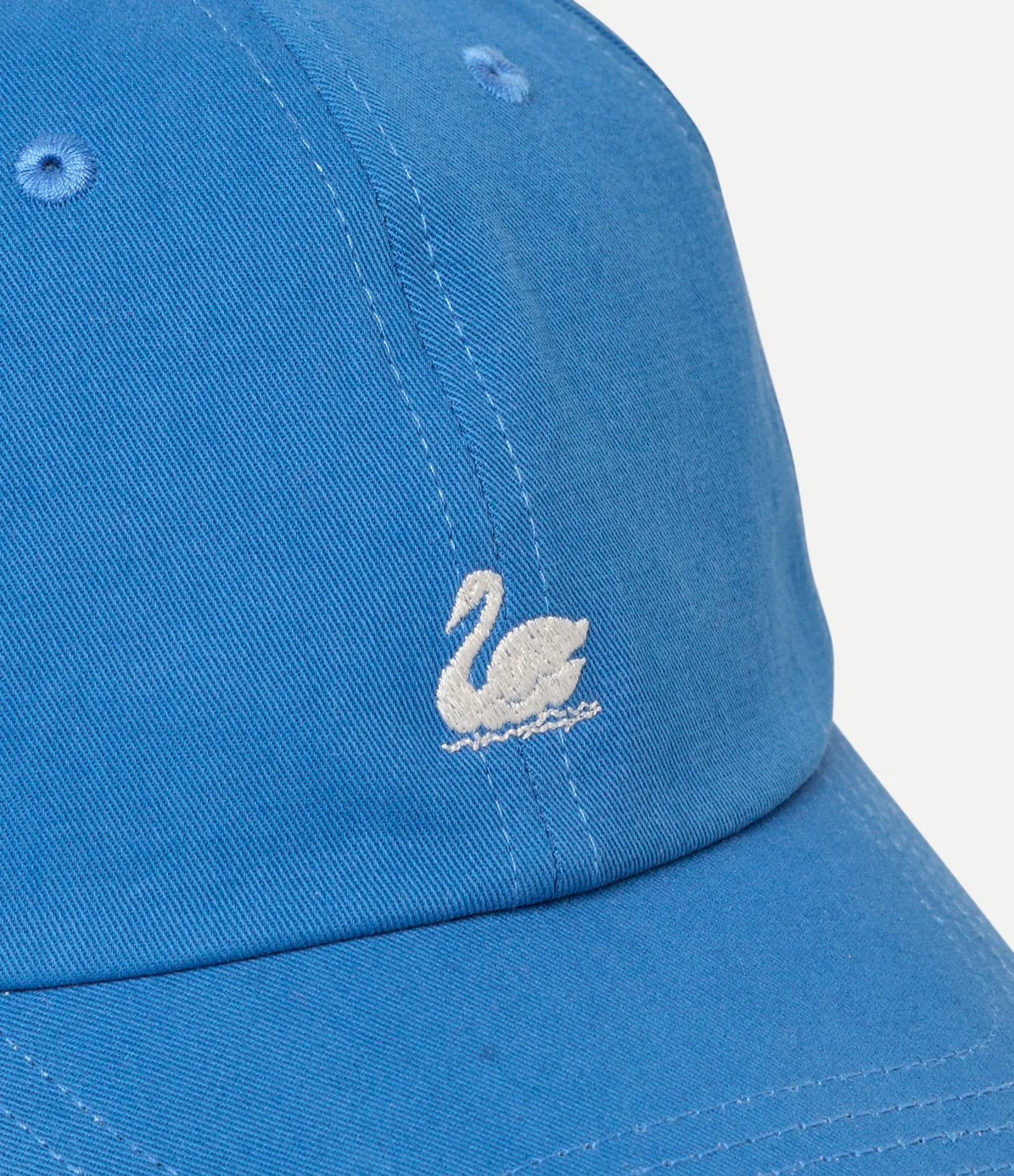 MERZ B. SCHWANEN SWAN LOGO CAP - WASHED BLUE/ NATURE - Image 4