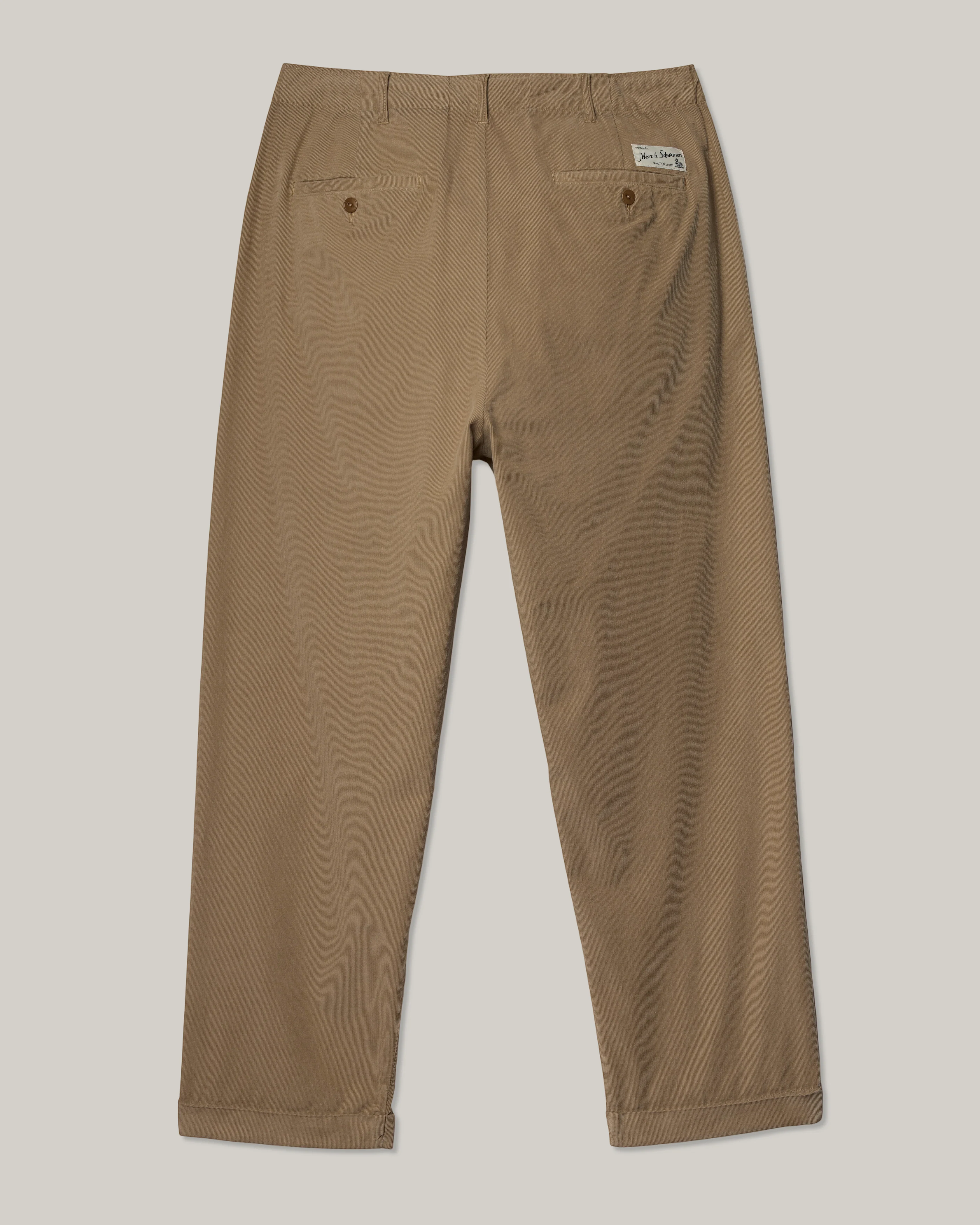 MERZ B. SCHWANEN UNISEX COTTON CORDUROY PANTS - DUSTED KHAKI - Image 6