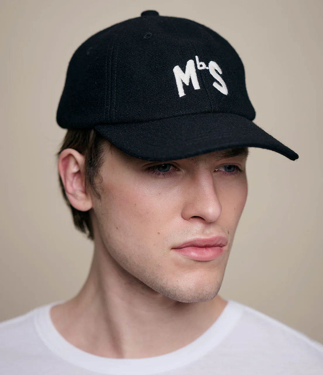 MERZ B. SCHWANEN WOOL MBS LOGO CAP - DEEP BLACK - Image 7