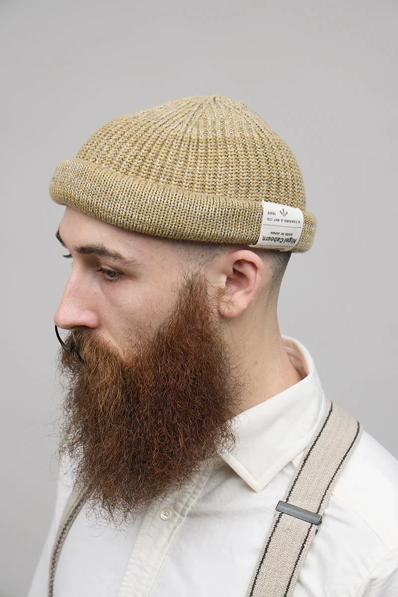 NIGEL CABOURN BEANIE COTTON - BEIGE - Image 4