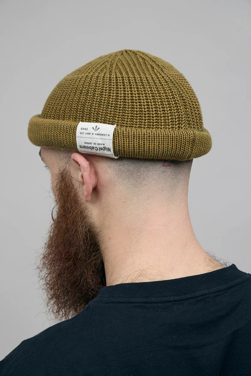 NIGEL CABOURN BEANIE COTTON - GREEN - Image 4
