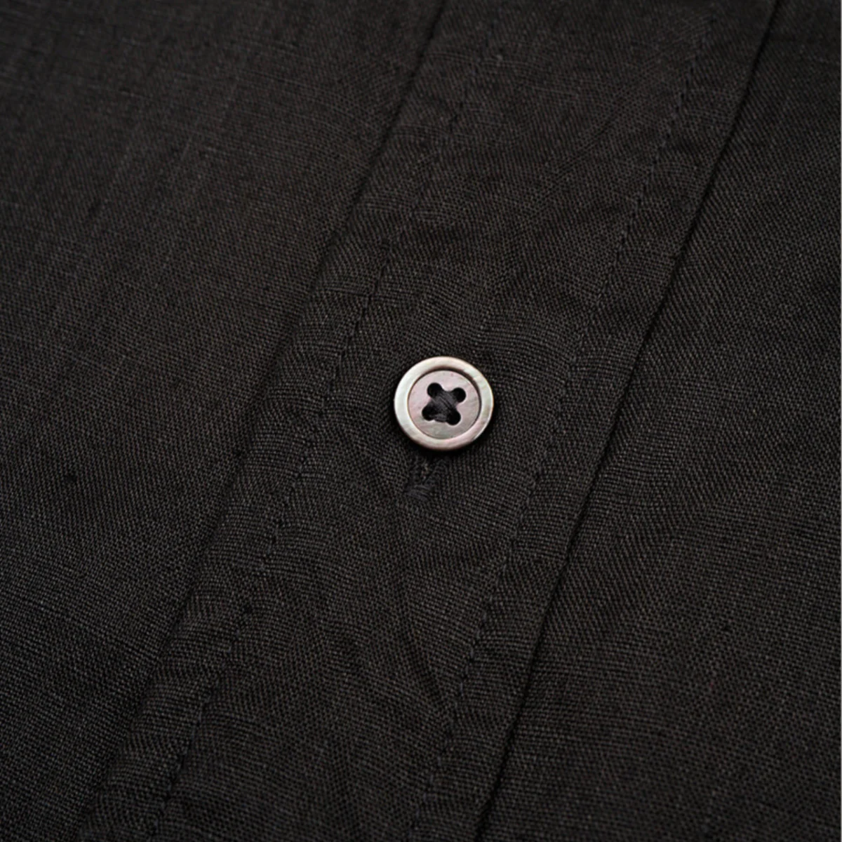 NIGEL CABOURN MAINLINE BRITISH OFFICER SHIRT HEMPHORSE CLOTH - CHARCOAL GREY - Image 5