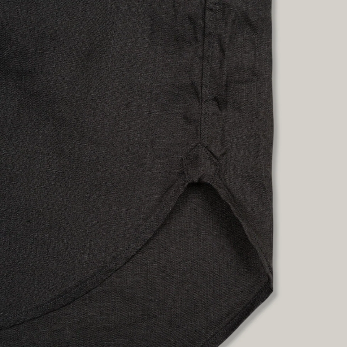 NIGEL CABOURN MAINLINE BRITISH OFFICER SHIRT HEMPHORSE CLOTH - CHARCOAL GREY - Image 7