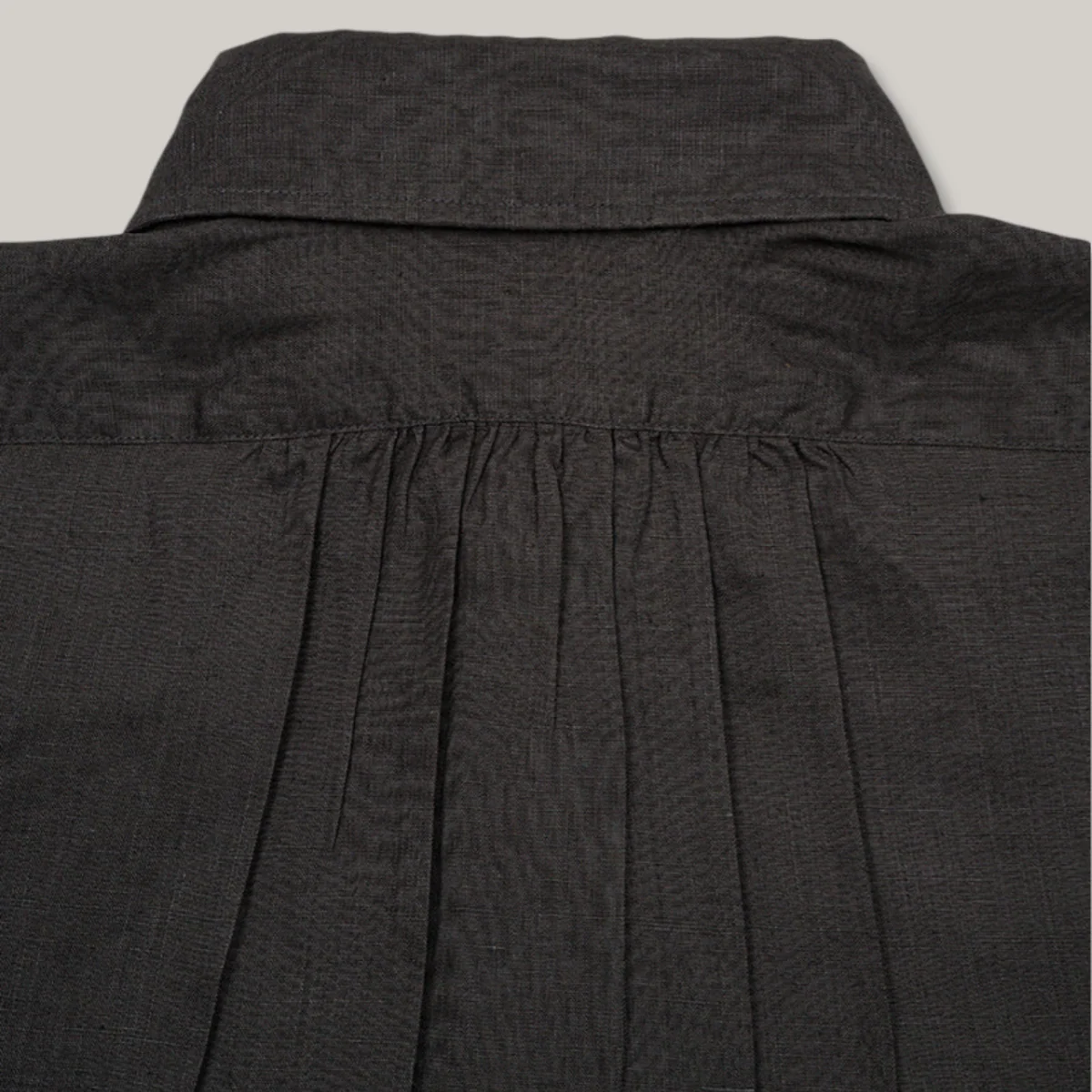 NIGEL CABOURN MAINLINE BRITISH OFFICER SHIRT HEMPHORSE CLOTH - CHARCOAL GREY - Image 8
