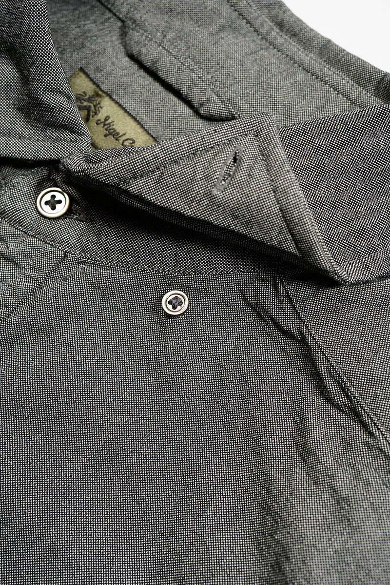 NIGEL CABOURN MAINLINE BRITISH OFFICERS SHIRT - BLACK - Image 4