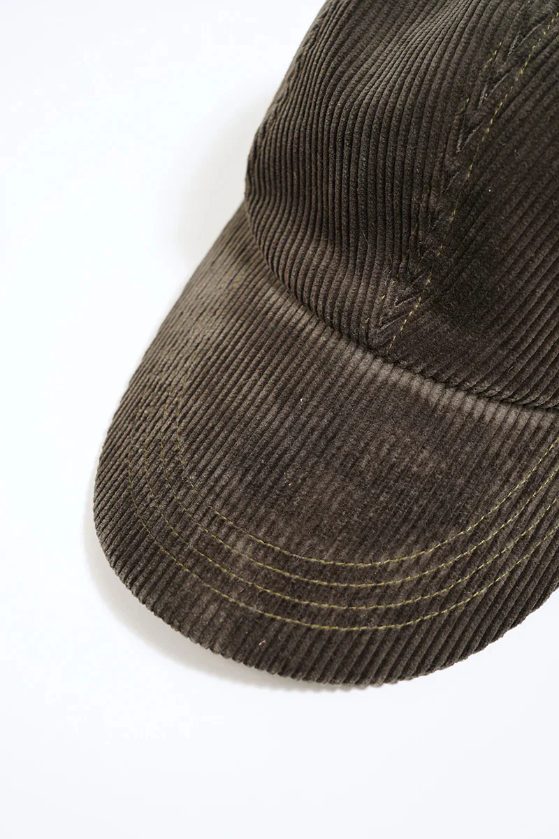 NIGEL CABOURN MAINLINE LOW CAP - 8W CORDUROY - CHARCOAL GREY - Image 4