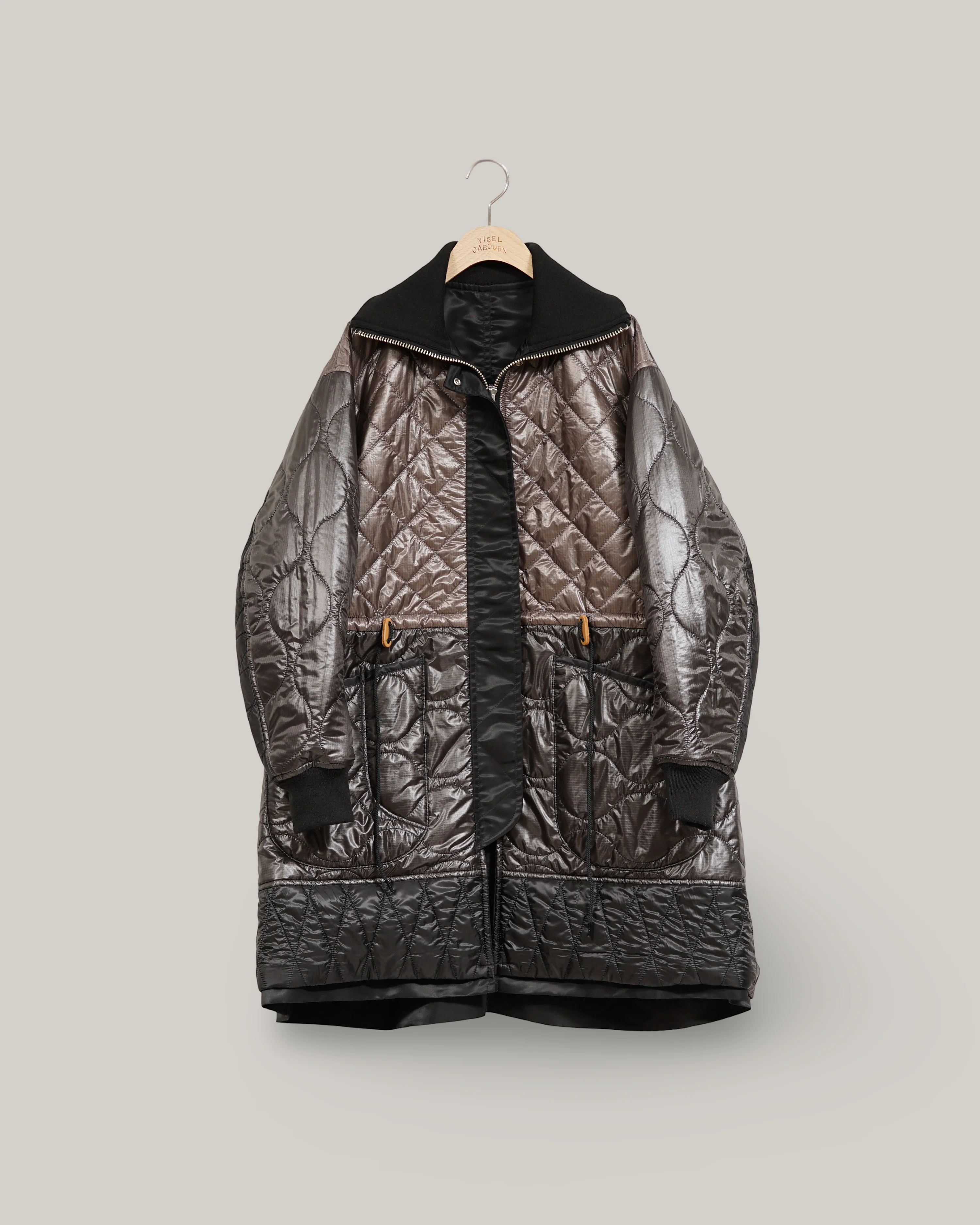 NIGEL CABOURN MAINLINE WOMENS MODIFIED REVERSIBLE COAT - BLACK