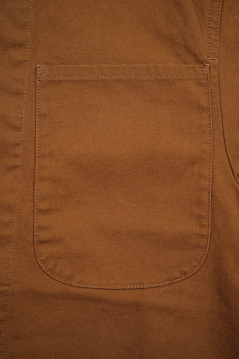 NIGEL CABOURN SHORT ANGLED JACKET - DUCK CANVAS - BROWN - Image 5