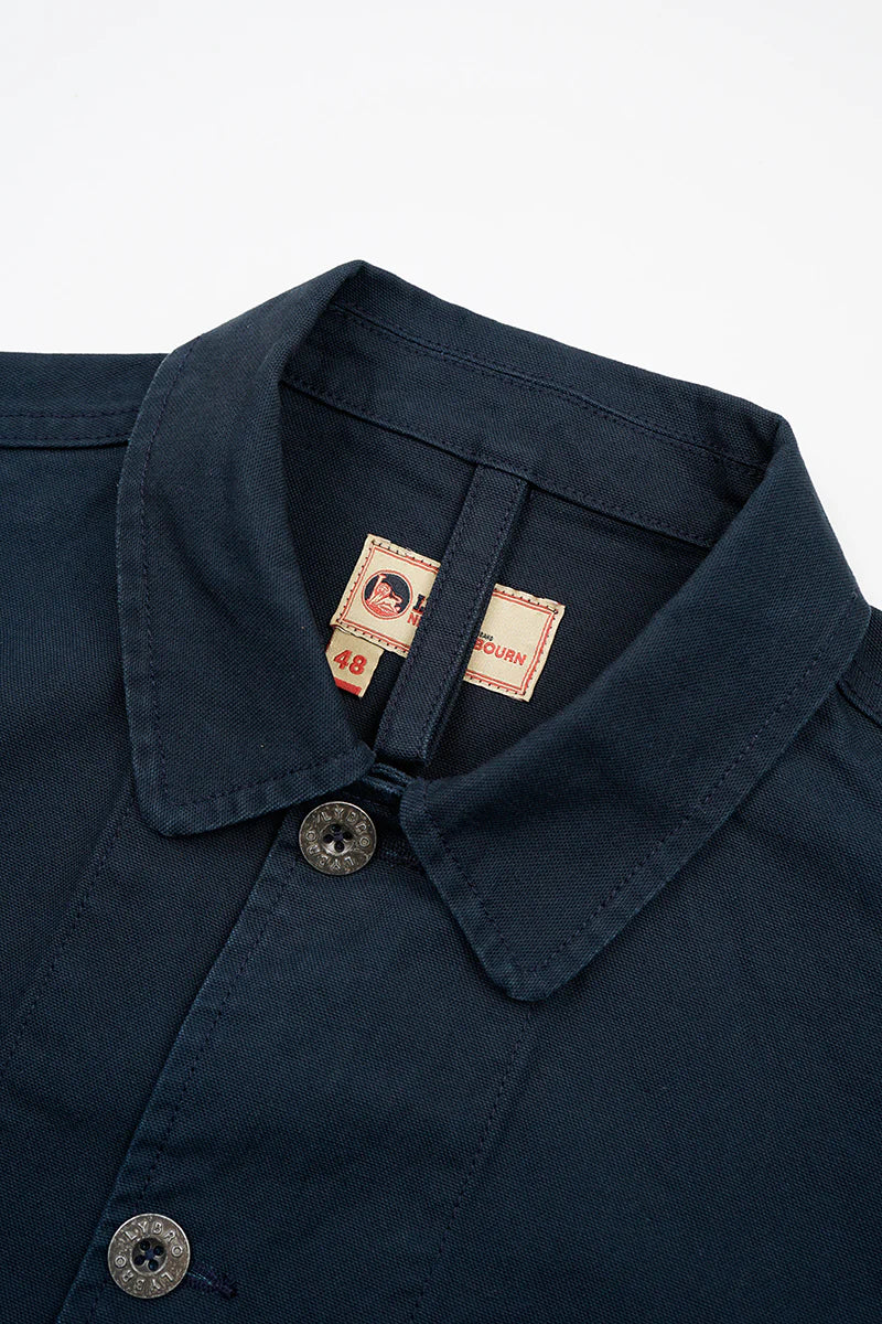 NIGEL CABOURN SHORT ANGLED JACKET - DUCK CANVAS - NAVY - Image 3