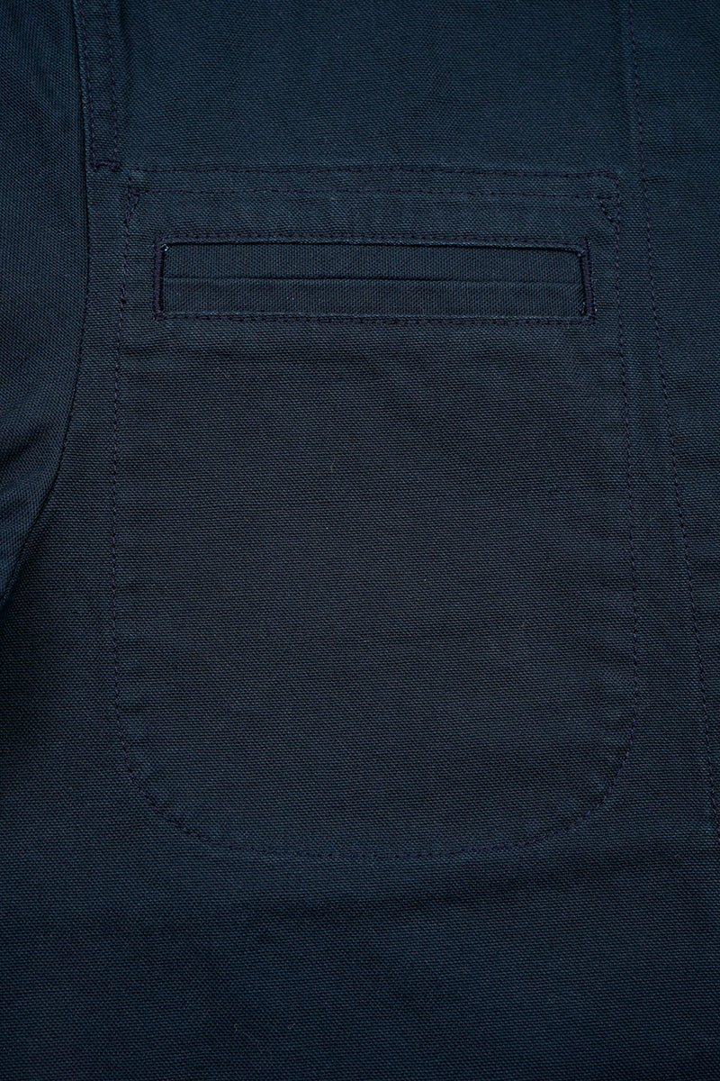 NIGEL CABOURN SHORT ANGLED JACKET - DUCK CANVAS - NAVY - Image 4