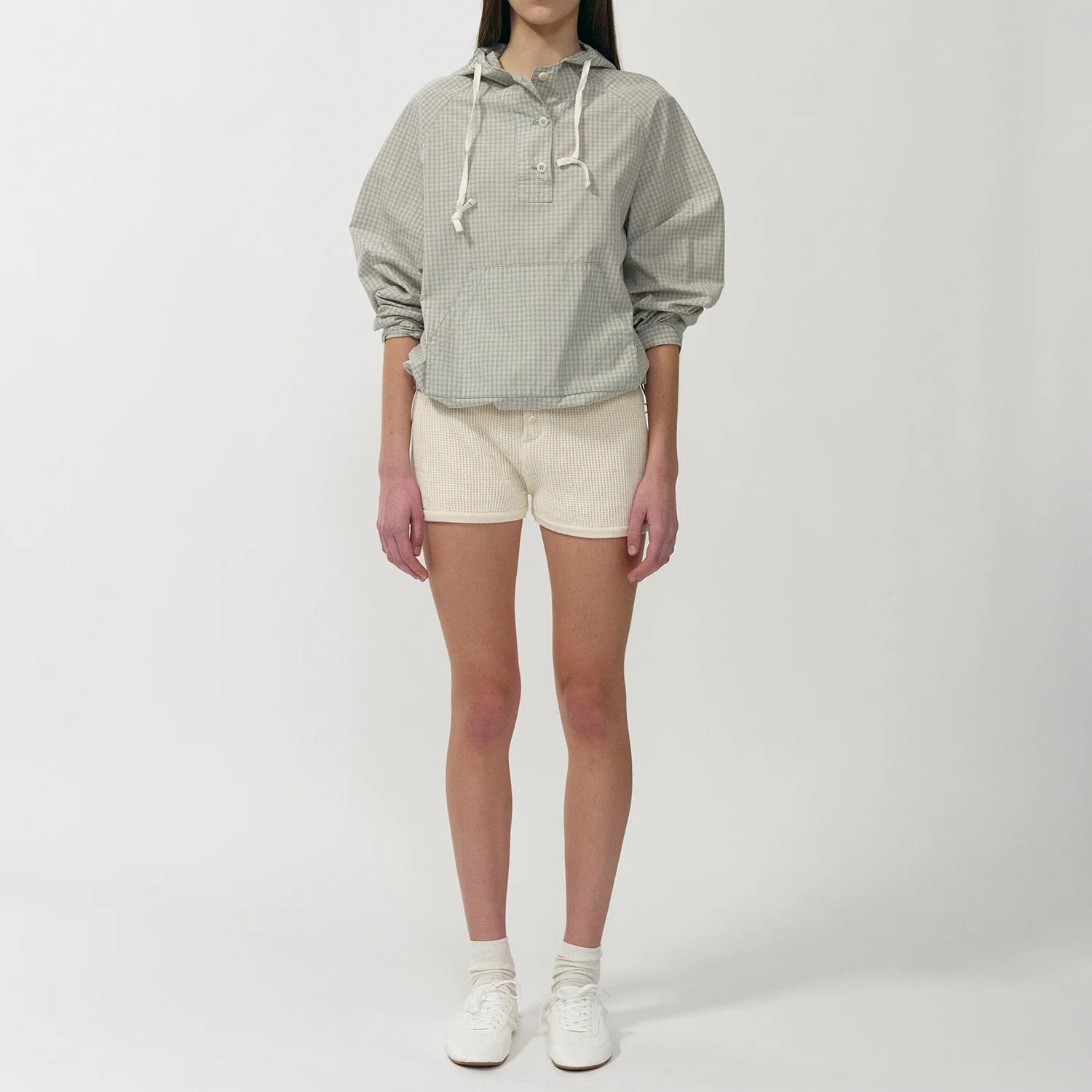 NOTHING WRITTEN CASTEL HOODIE ANORAK - CHECK - Image 7