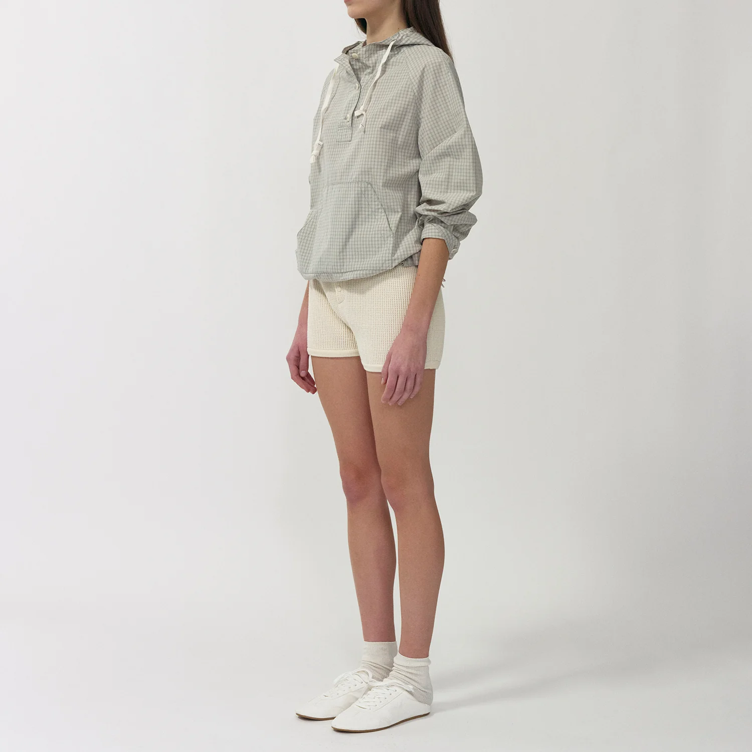 NOTHING WRITTEN CASTEL HOODIE ANORAK - CHECK - Image 8