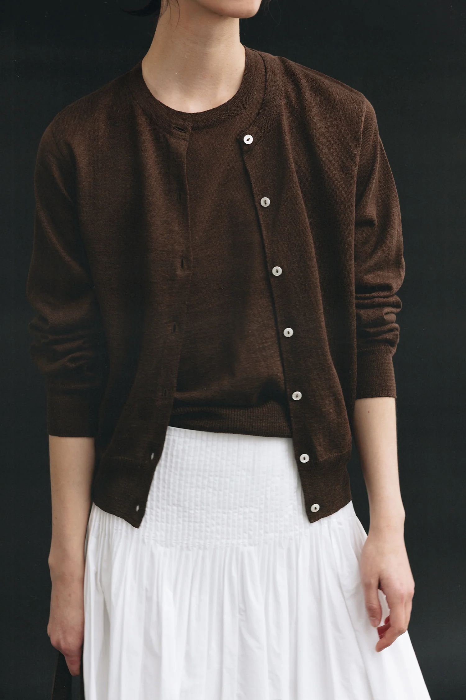 NOTHNG WRITTEN ROLA LINEN SLEEVELESS - BROWN - Image 4